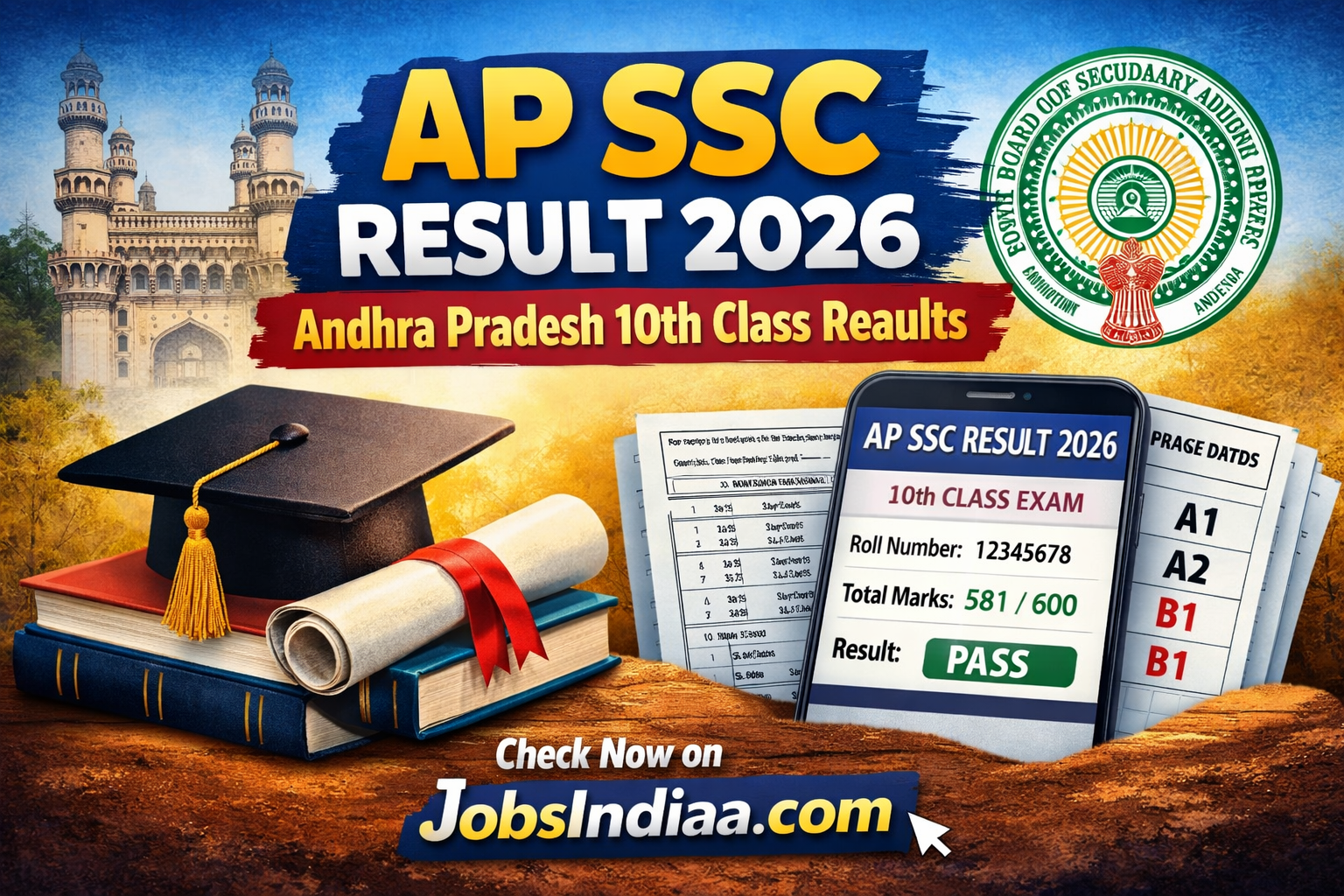 AP SSC Result 2026 Andhra Pradesh 10th Result JobsIndiaa