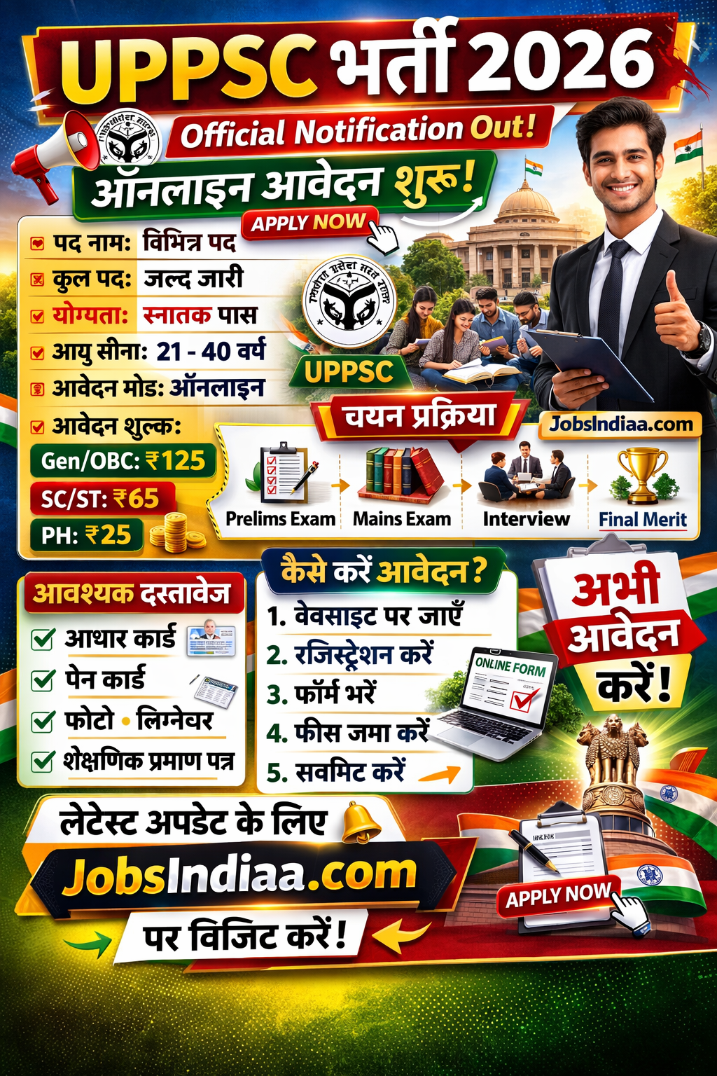 UPPSC Recruitment 2026 Apply Online JobsIndiaa