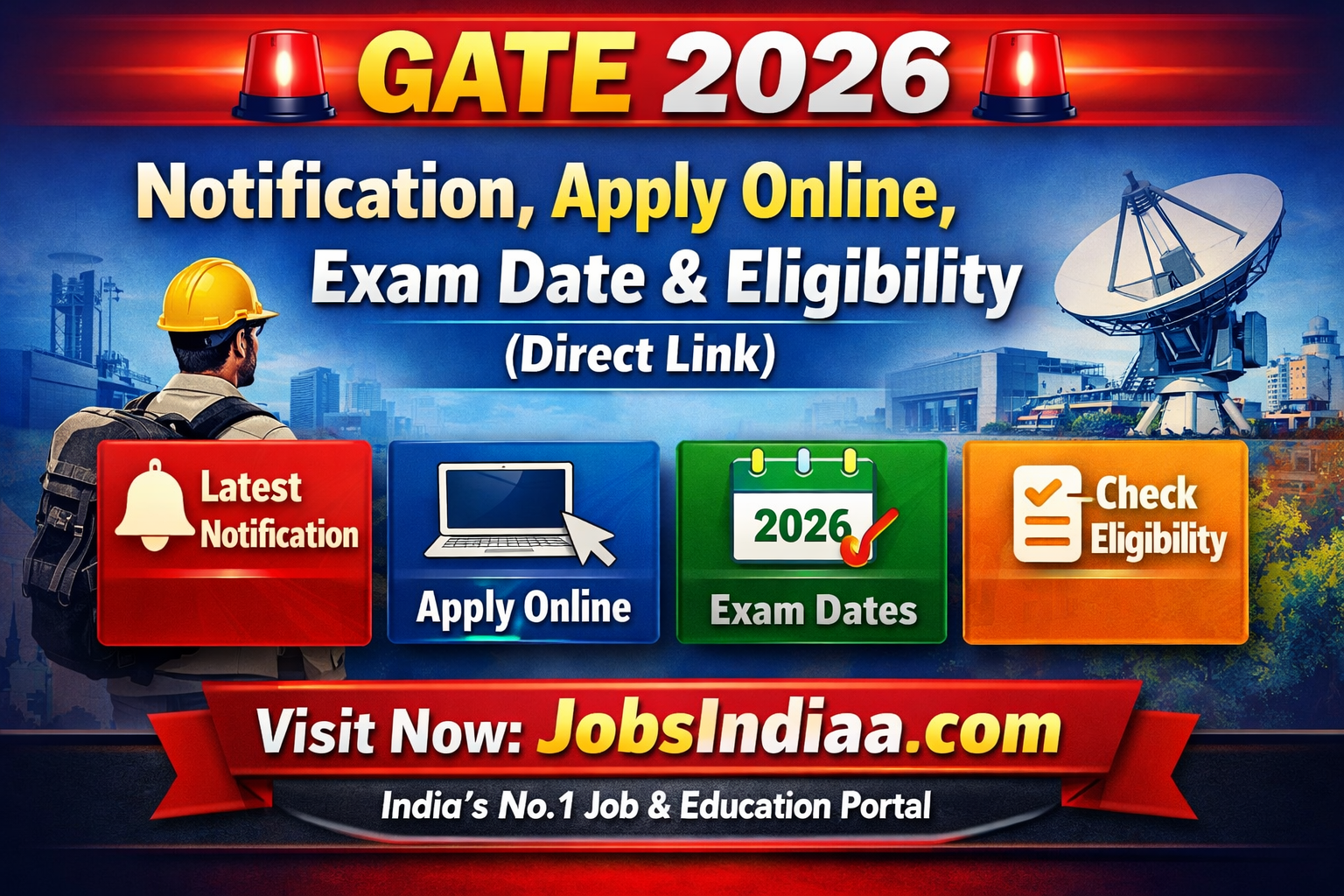 GATE 2026 Notification Apply Online JobsIndiaa