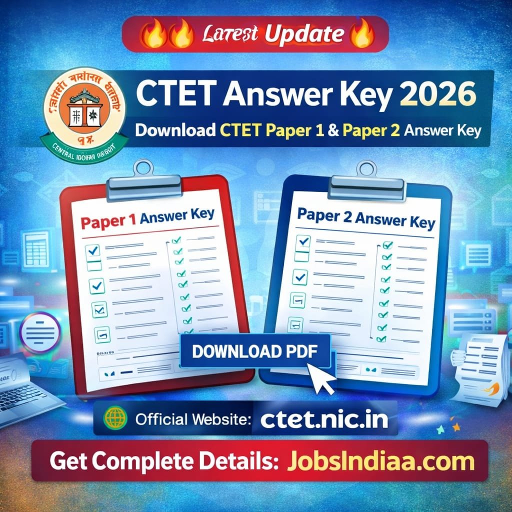 CTET Answer Key 2026 Download JobsIndiaa