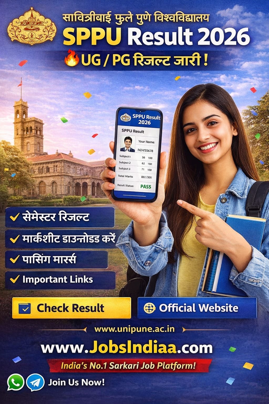 SPPU Result 2026 Pune University Result JobsIndiaa