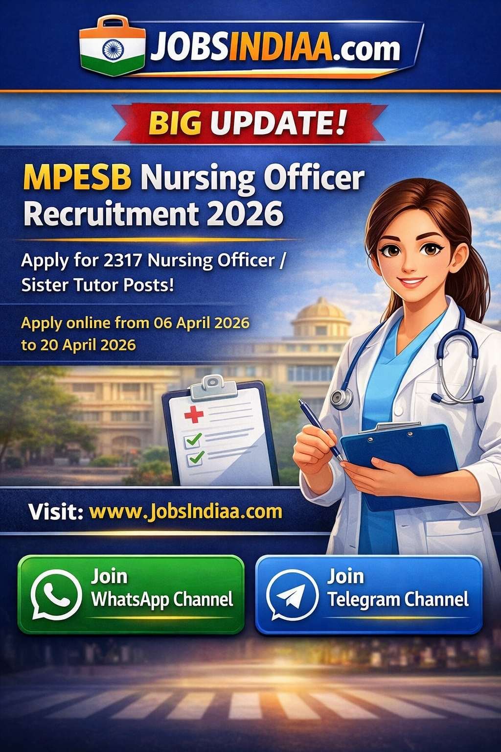 MPESB Nursing Officer Recruitment 2026 Notification