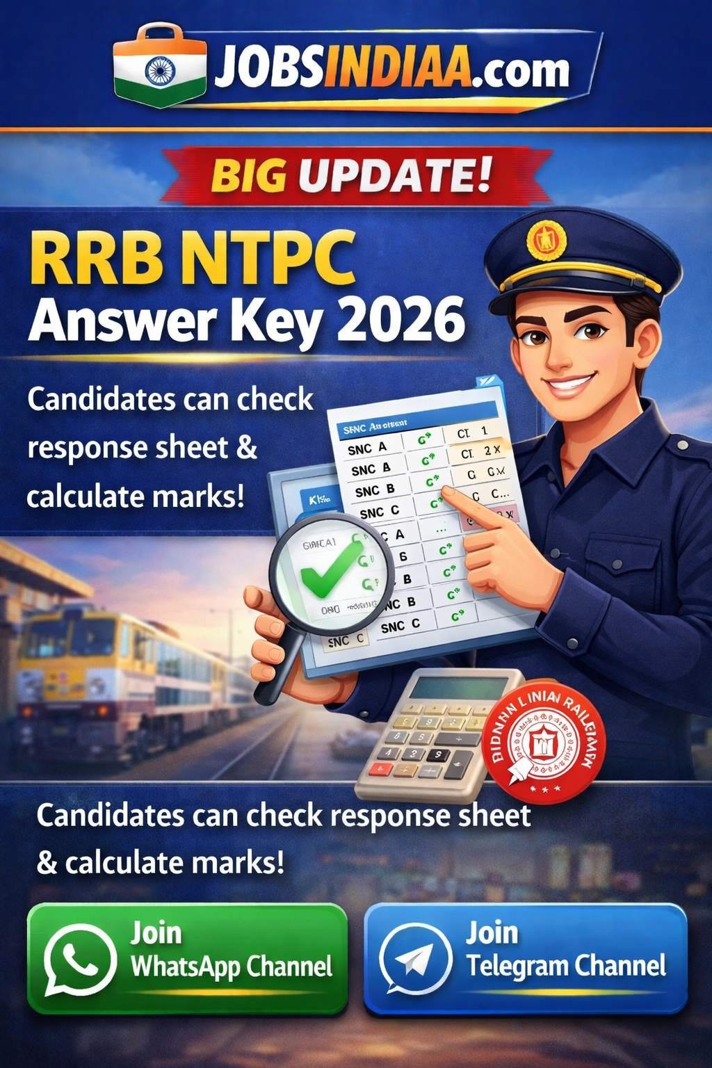 RRB NTPC Answer Key 2026