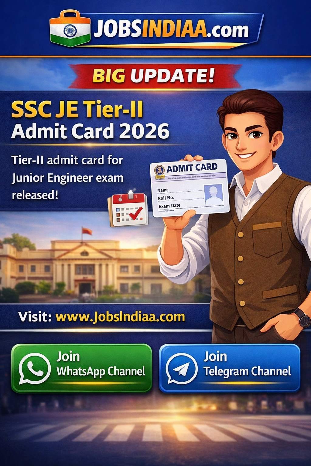 SSC JE Tier-II Admit Card 2026 Exam Date