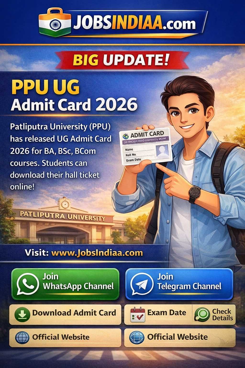 PPU UG Admit Card 2026