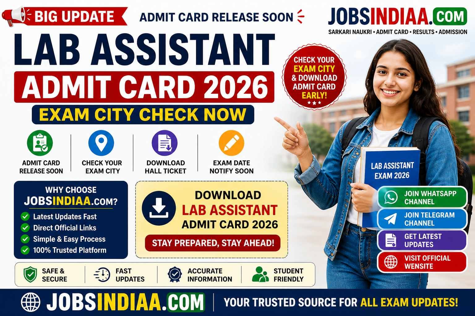 Lab Assistant Admit Card 2026